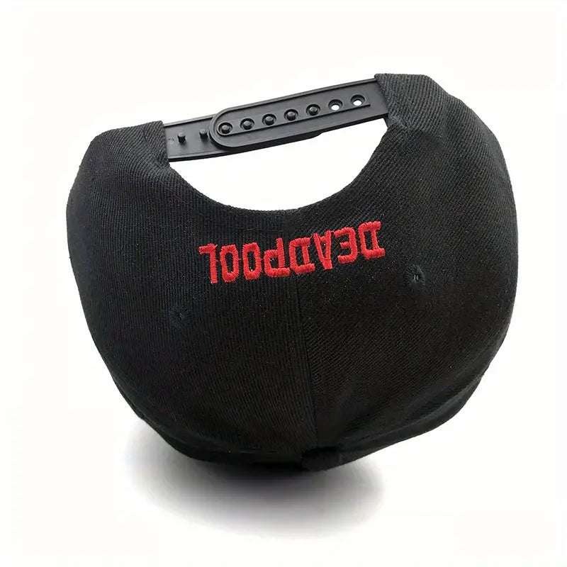 Deadpool Wide Rim Snapback Hats. Choice of 2 Colors