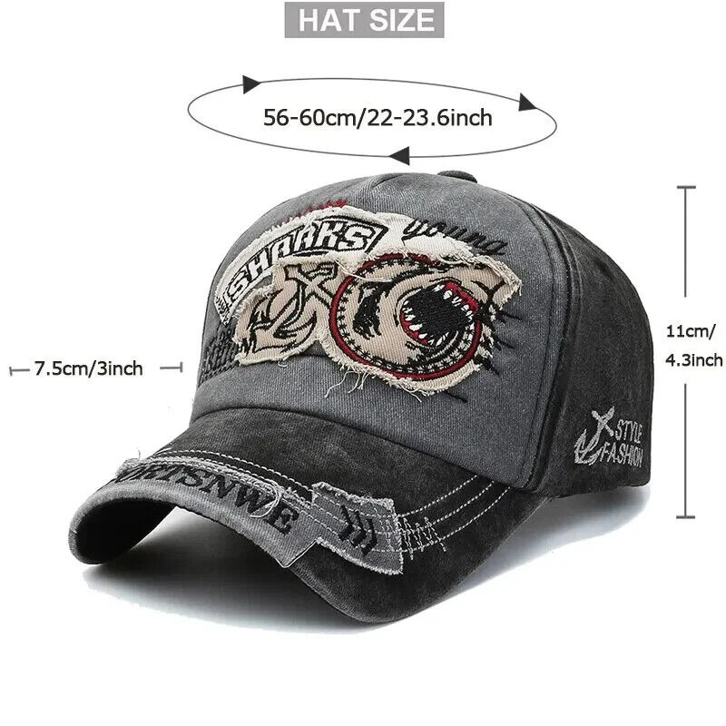 VINTAGE STYLE SHARKS 1985 FISHING HAT.