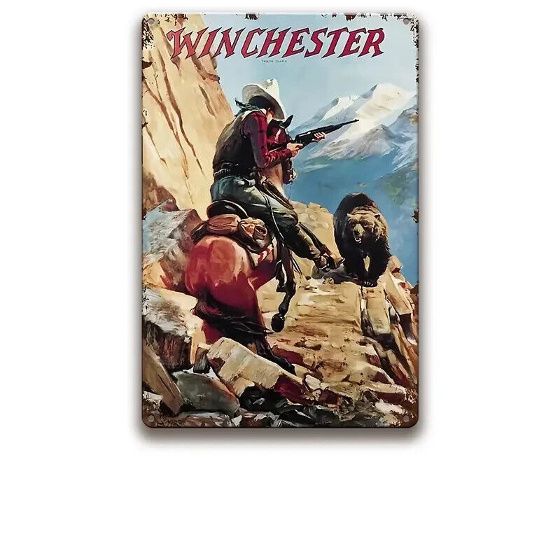 WINCHESTER US REPEATING ARMS Co. TIN METAL VINTAGE STYLE SIGN. BRAND NEW.
