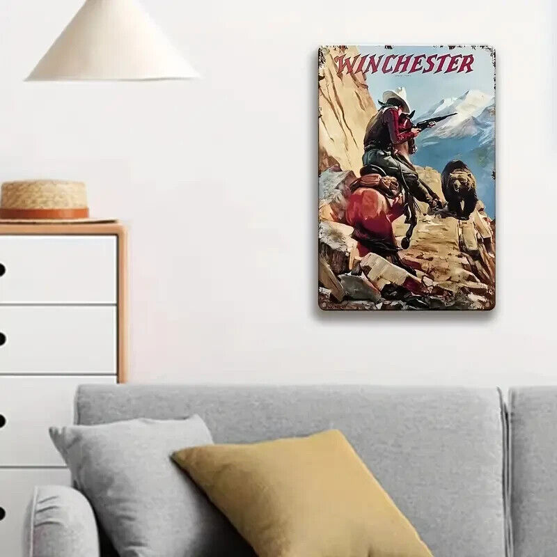 WINCHESTER US REPEATING ARMS Co. TIN METAL VINTAGE STYLE SIGN. BRAND NEW.
