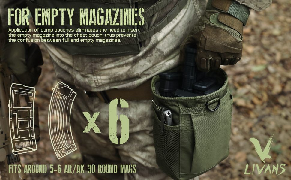Tactical Molle Drawstring Dump Pouch.