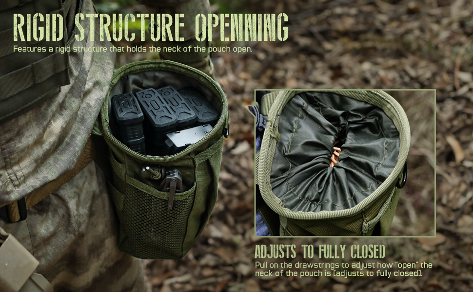 Tactical Molle Drawstring Dump Pouch.