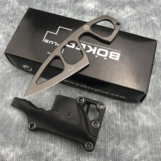 Boker Plus MA-2 Fixed Blade Neck Knife (2.5" Gray) 02BO260