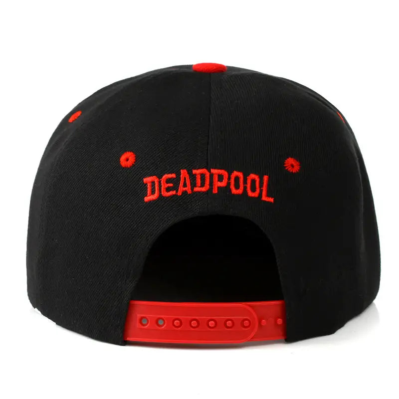 Deadpool Wide Rim Snapback Hats. Choice of 2 Colors