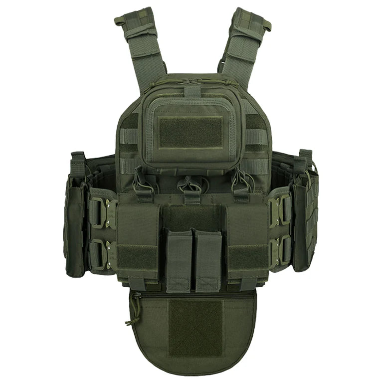 YAKEDA VT-8426 Tactical Vest/Plate Carrier with Hydration Molle Pouch on Back.