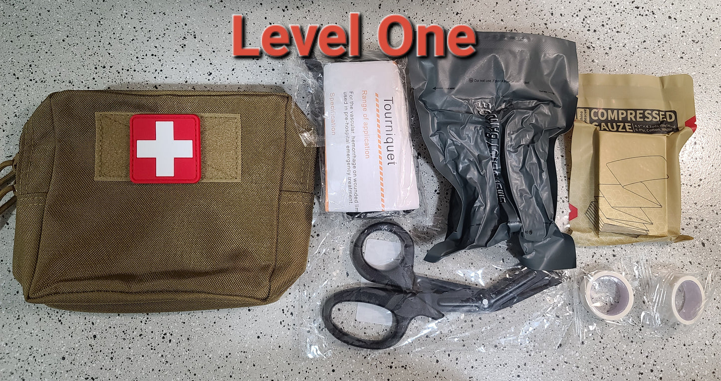 Complete IFAK Kits. 4 Colors to Choose, 3 Different Levels to Choose. Trauma Kit