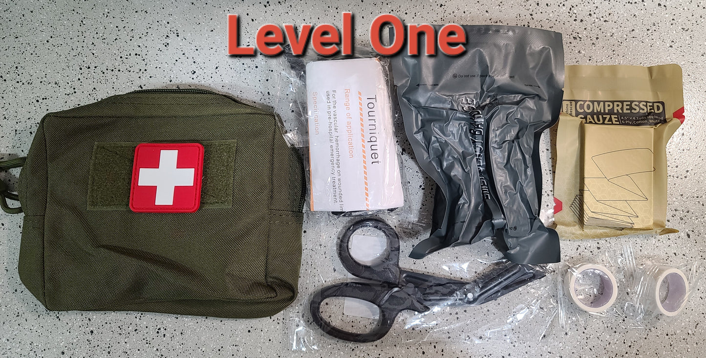 Complete IFAK Kits. 4 Colors to Choose, 3 Different Levels to Choose. Trauma Kit