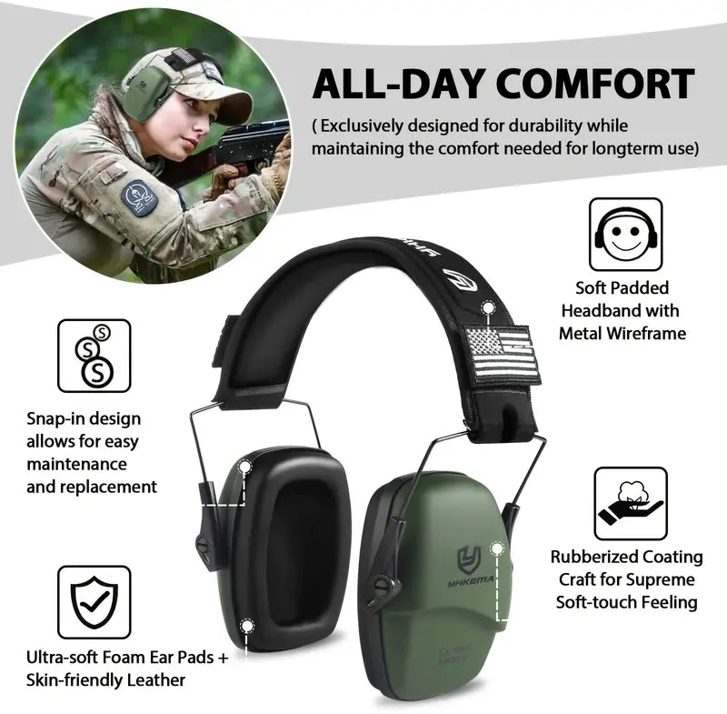 YHKEMA Shooters Tactical Ear Protection. 25 DB