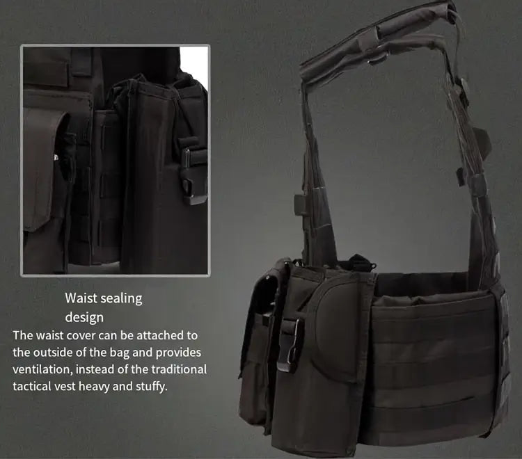 Black Tactical Plate Carrier.