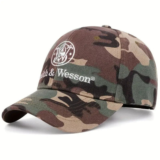SMITH & WESSON STYLE CAMOUFLAGE HAT.