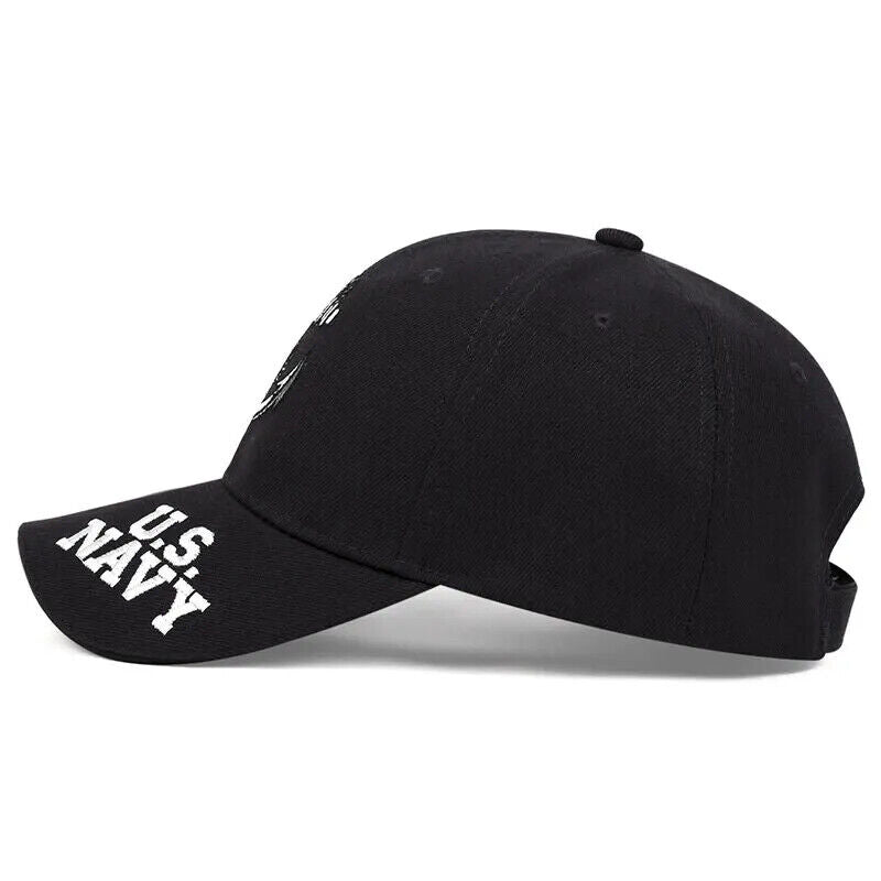 CHAPEAU D'ANCRE DE LA MARINE AMÉRICAINE. COULEURS BLEU OU NOIR.