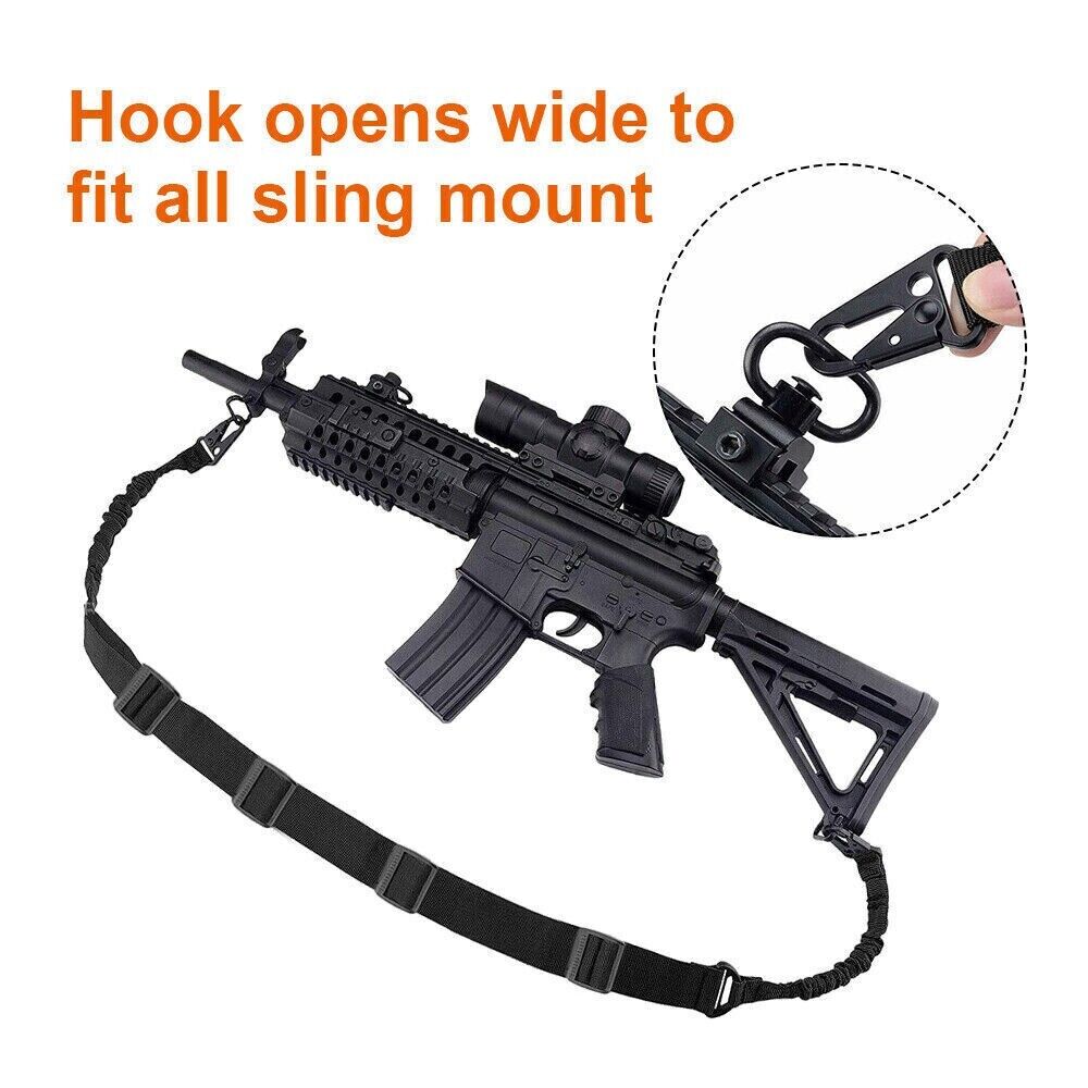 2 POINT TACTICAL RIFLE BUNGEE SLING IN BLACK & GREEN.