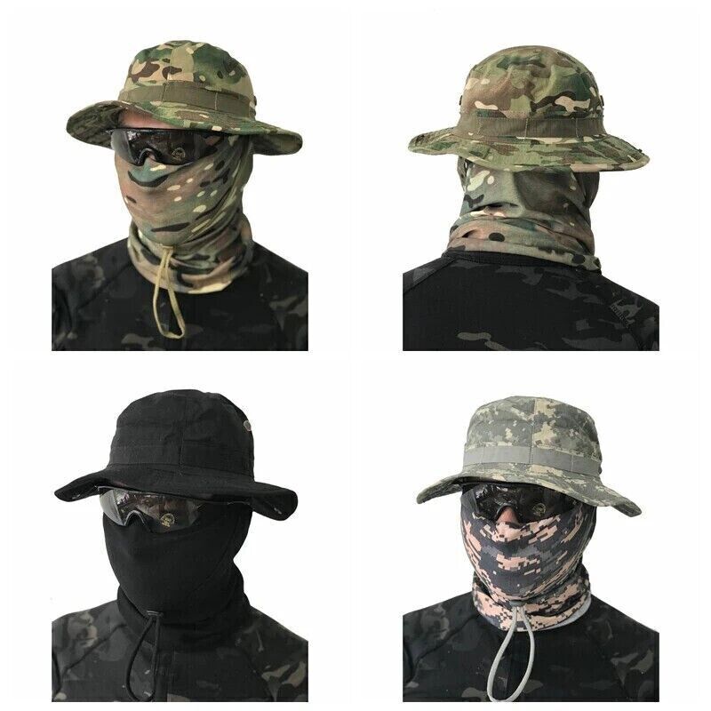 ARMY GREEN OR GREY MILITARY STYLE BOONIE HATS.