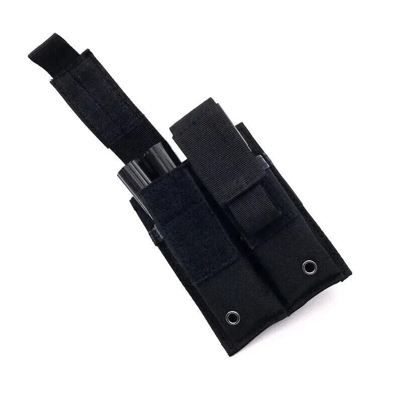 Double Pistol Magazine Molle Pouch Holder. 3 colors to choose from. 600D Nylon.