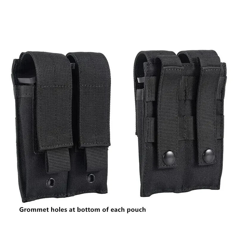 Double Pistol Magazine Molle Pouch Holder. 3 colors to choose from. 600D Nylon.