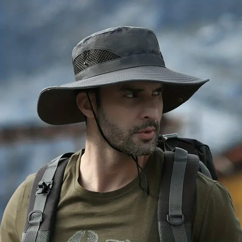 ARMY GREEN OR GREY MILITARY STYLE BOONIE HATS.