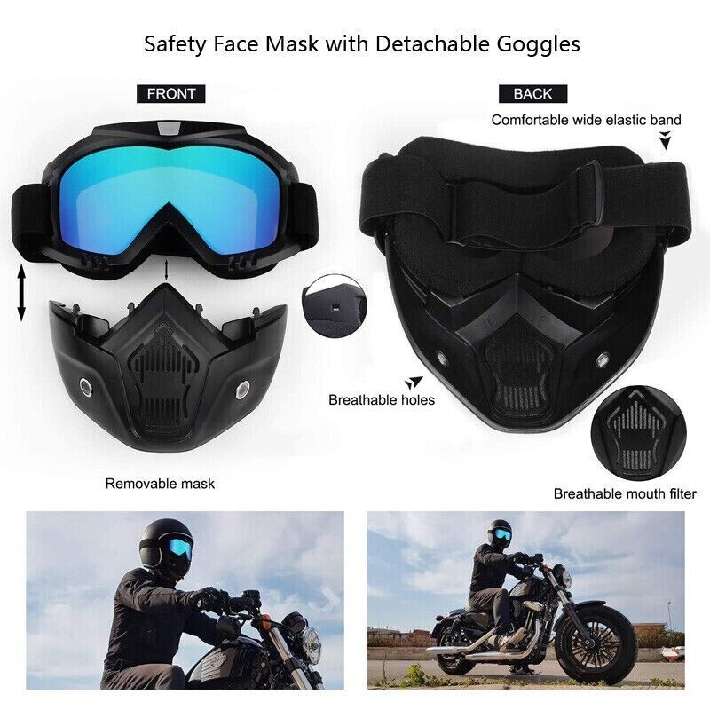 MOTO/PAINTBALL/AIRSOFT - MASQUE MODULAIRE DÉTACHABLE.