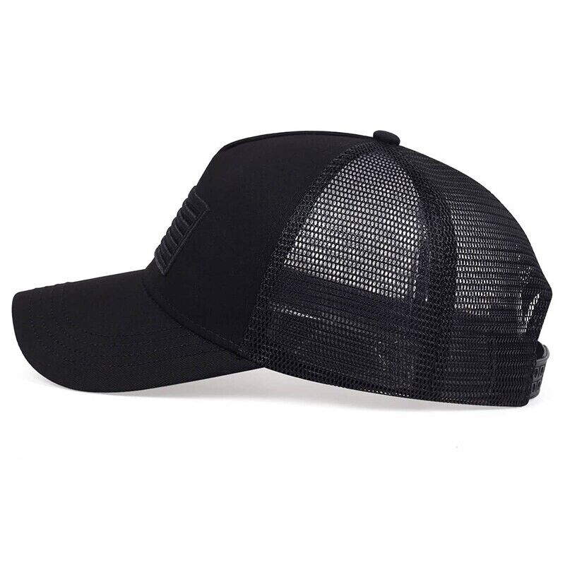 AMERICAN FLAG MESH BASEBALL HAT.