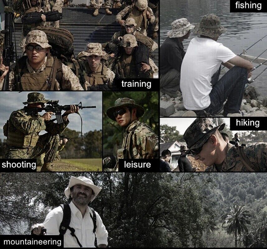 ARMY GREEN OR GREY MILITARY STYLE BOONIE HATS.