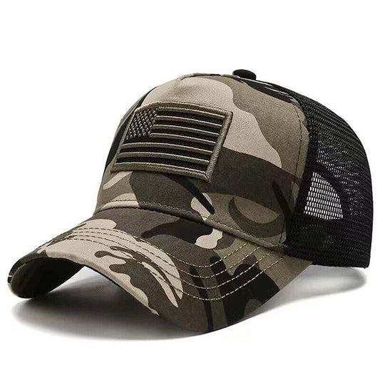 CHAPEAU DE BASEBALL EN MAILLE DRAPEAU AMÉRICAIN.