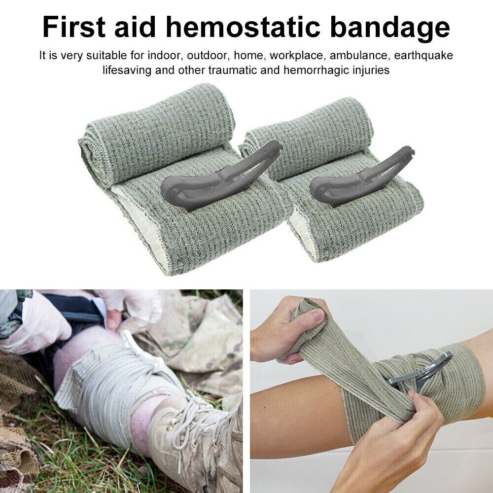 4" and 6" Israeli Trauma Bandage. Emergency Dressing, First Aid Compression Band