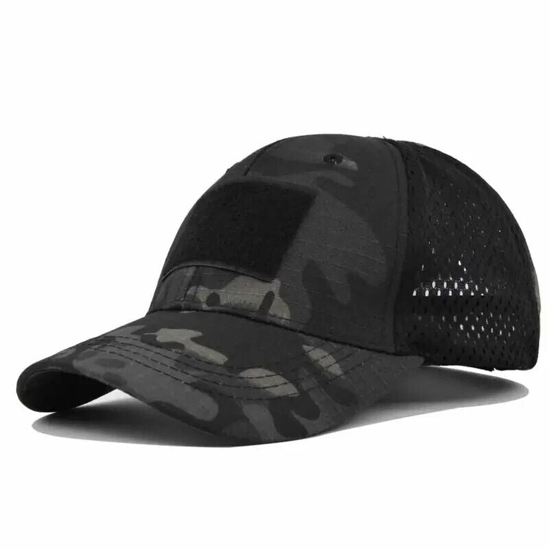 Chapeau militaire ventilé pour opérateur/entrepreneur. Ventilation latérale en maille.