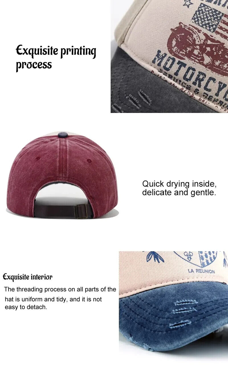 CHAPEAU DE MOTO AMERICAN PRIDE DE STYLE VINTAGE.