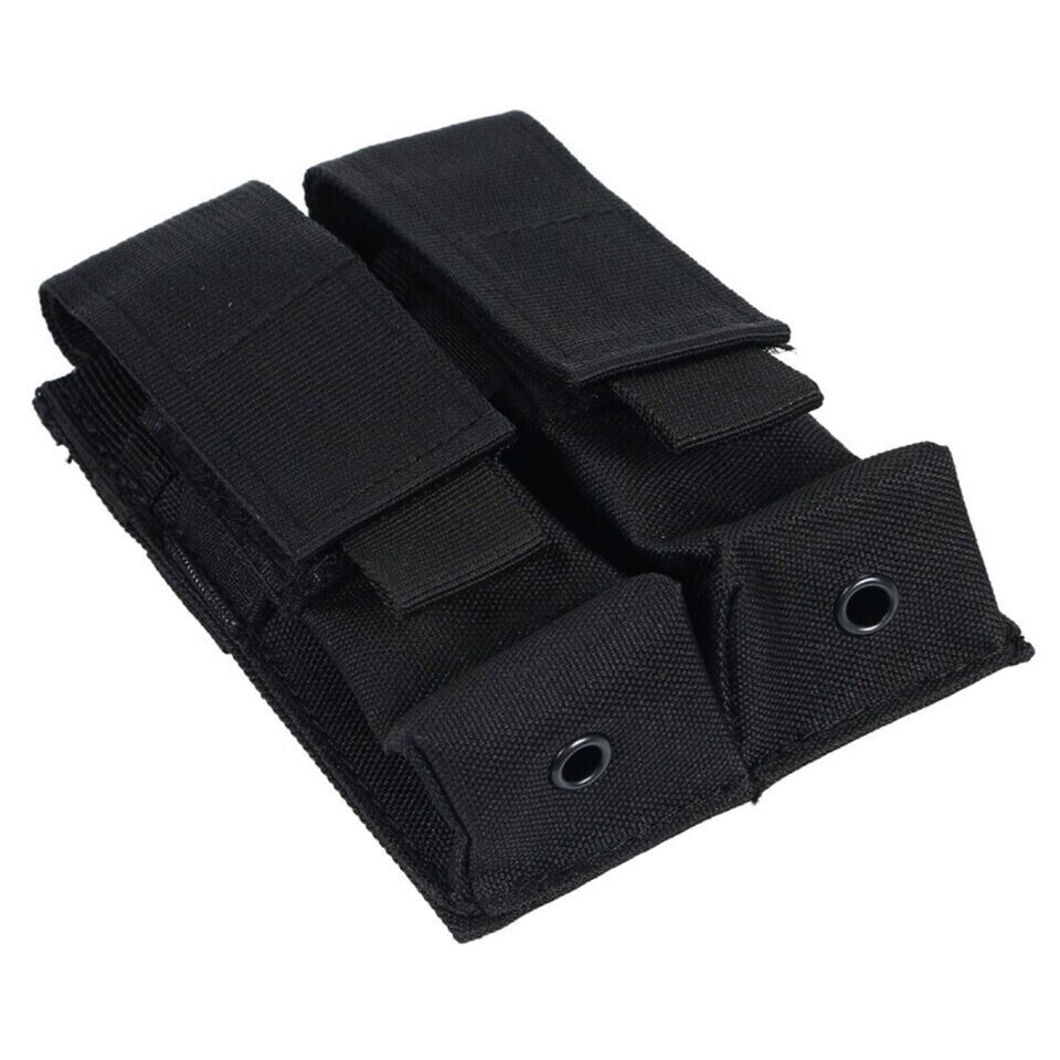 Double Pistol Magazine Molle Pouch Holder. 3 colors to choose from. 600D Nylon.