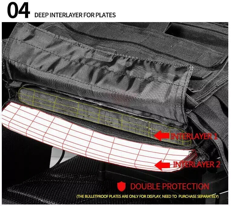 YAKEDA FAST Quick-release Plate Carrier. Battle Field, Military Tactical Vest.