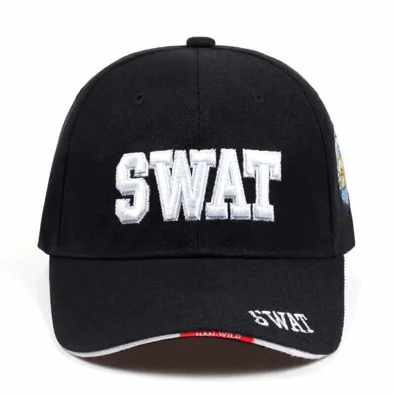 Casquette de baseball réglable SWAT NYC. Superbe design camouflage noir pâle en tissu. Nouveau