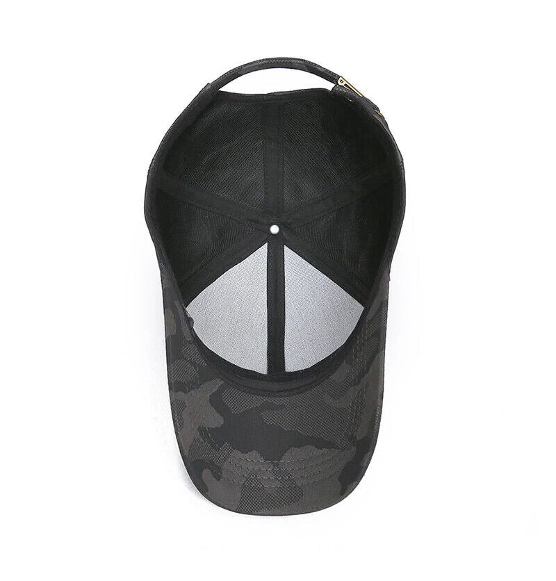 CASQUETTE DE BASEBALL CAMOUFLAGE GRIS OU NOIR.