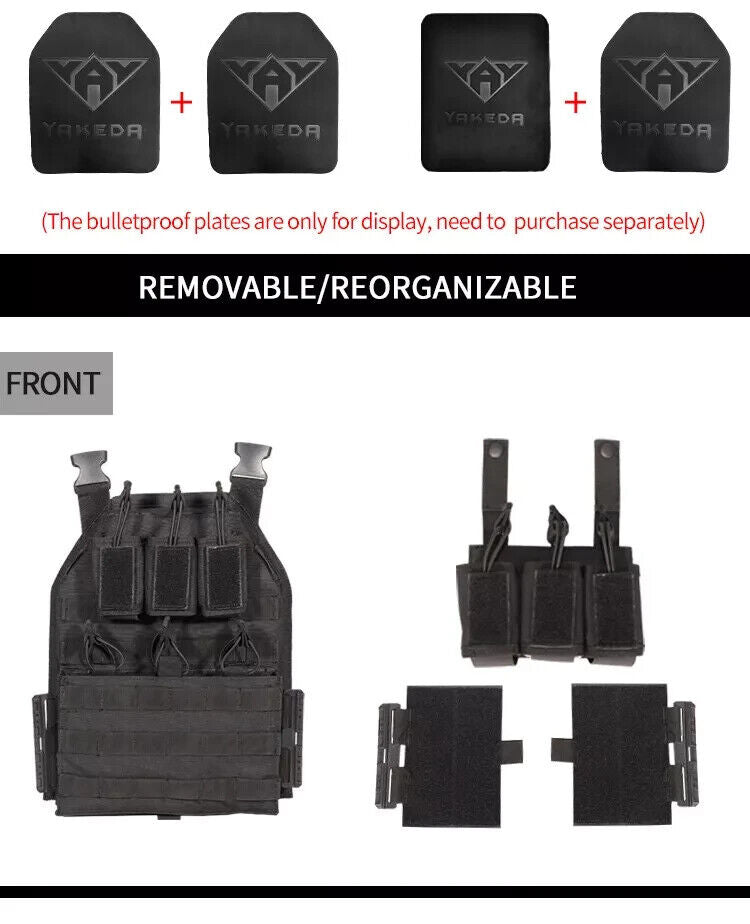 YAKEDA FAST Quick-release Plate Carrier. Battle Field, Military Tactical Vest.