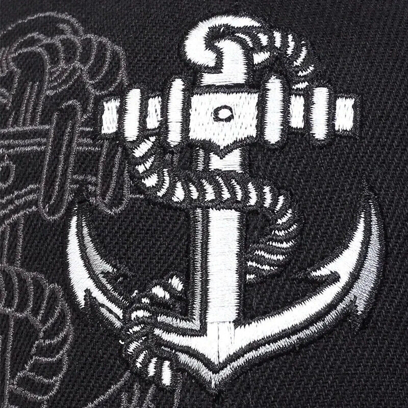 CHAPEAU D'ANCRE DE LA MARINE AMÉRICAINE. COULEURS BLEU OU NOIR.
