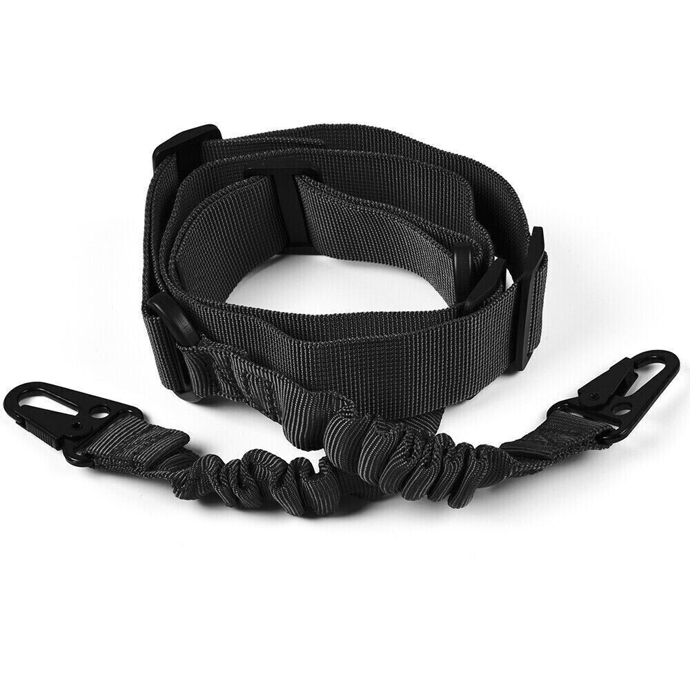 2 POINT TACTICAL RIFLE BUNGEE SLING IN BLACK & GREEN.
