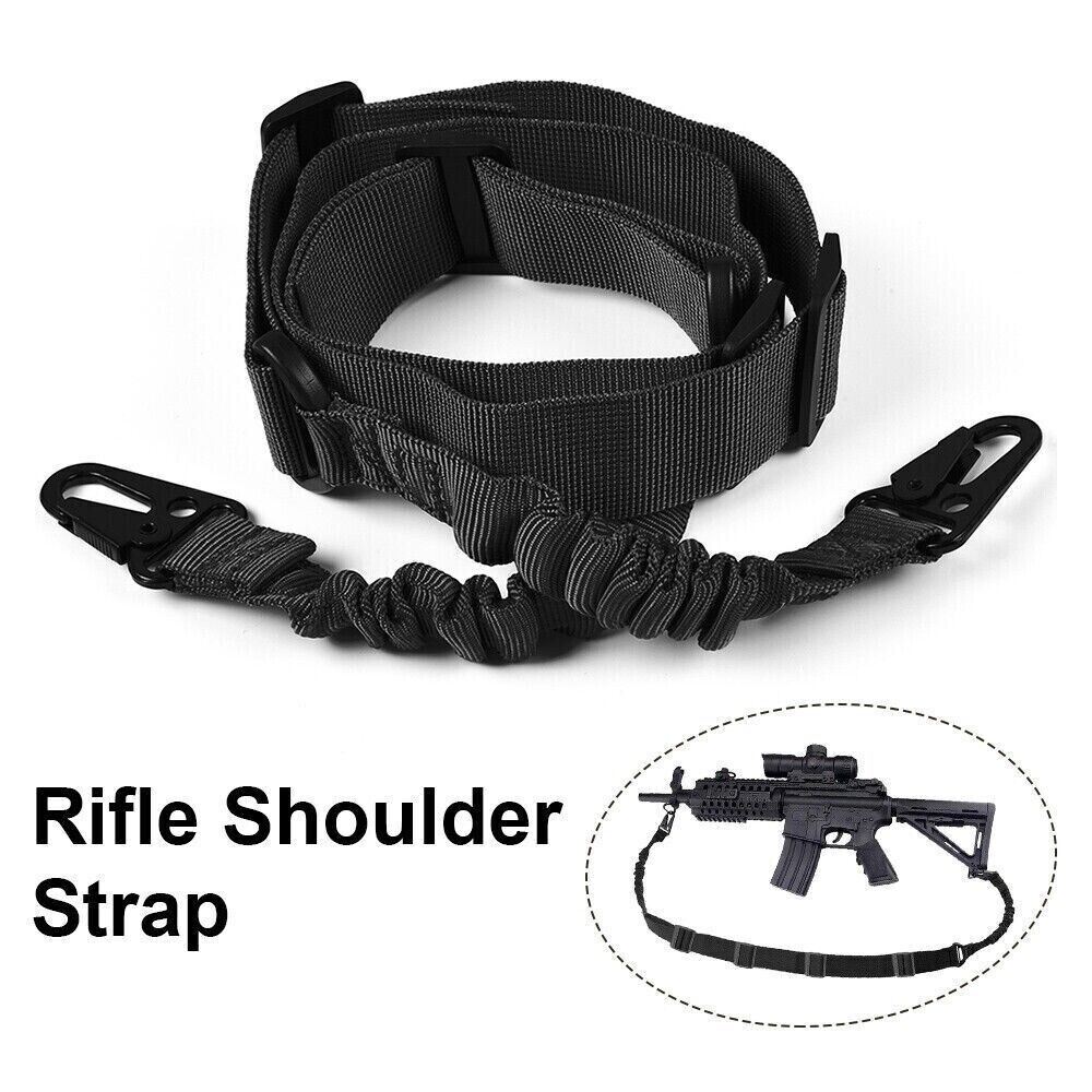 2 POINT TACTICAL RIFLE BUNGEE SLING IN BLACK & GREEN.
