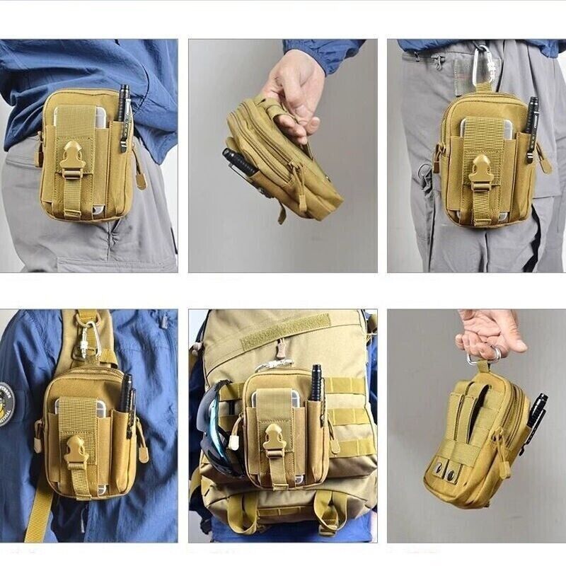 TACTICAL MOLLE EDC MULTI-PURPOSE POUCH, MULTIPLE COLORS TO CHOOSE FROM.