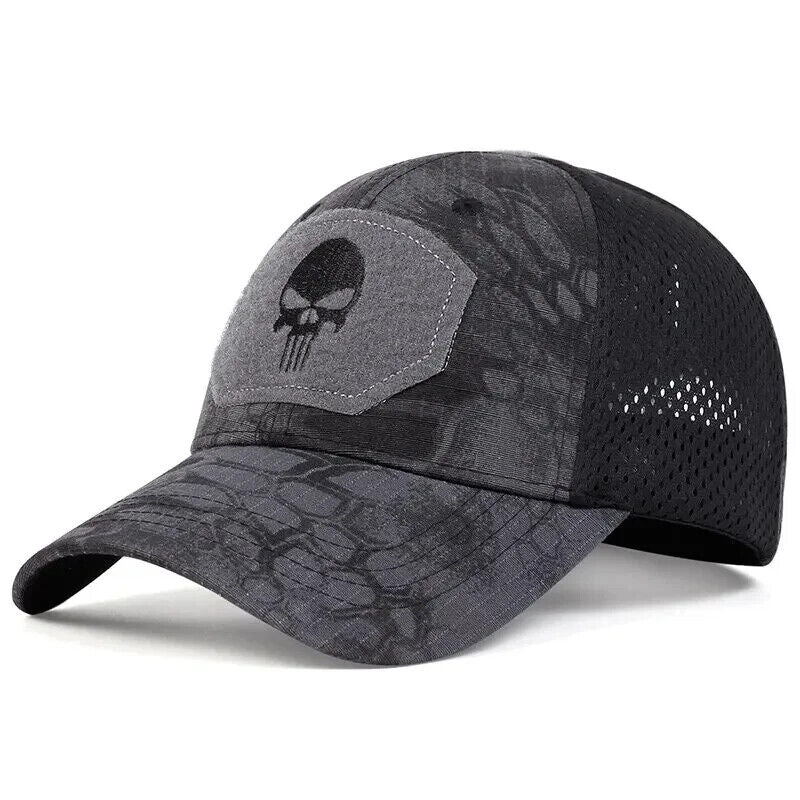 BLACK KRYPTEK PYTHON PUNISHER VENTED OPERATORS HAT.