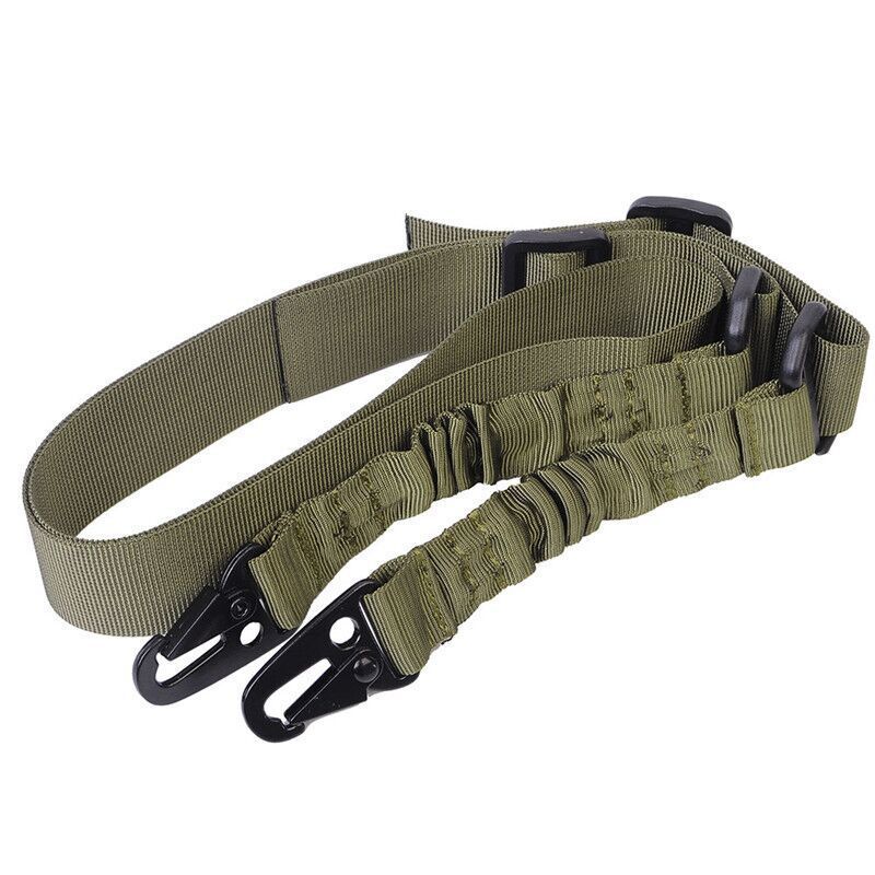 2 POINT TACTICAL RIFLE BUNGEE SLING IN BLACK & GREEN.