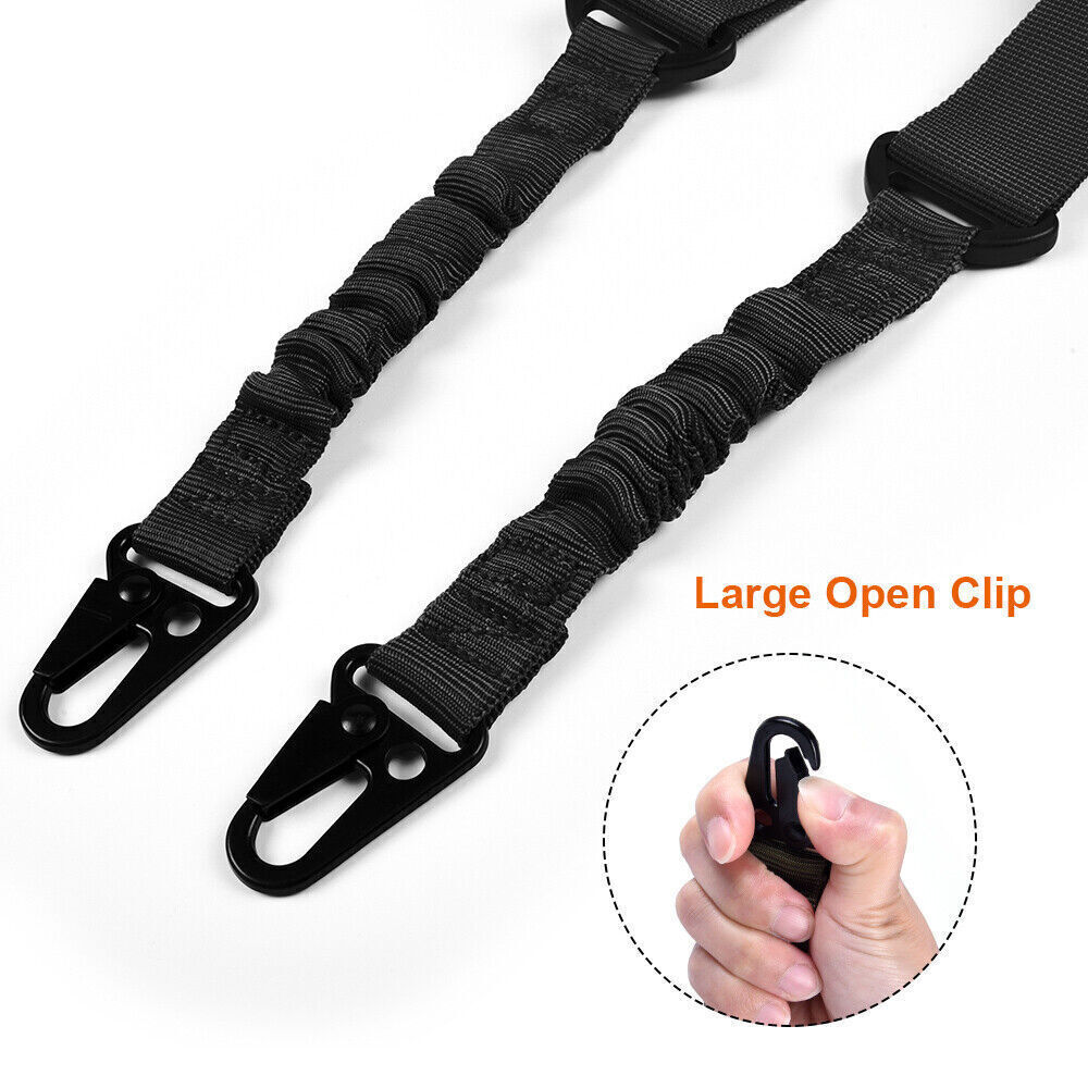 2 POINT TACTICAL RIFLE BUNGEE SLING IN BLACK & GREEN.