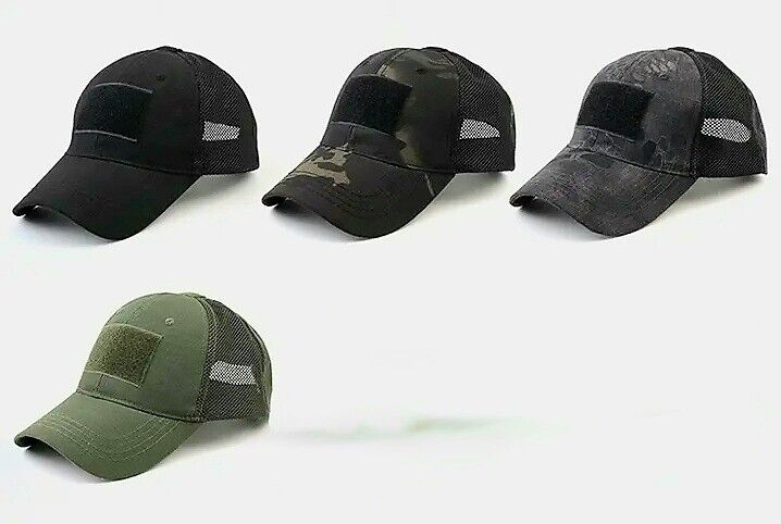 Chapeau militaire ventilé pour opérateur/entrepreneur. Ventilation latérale en maille.