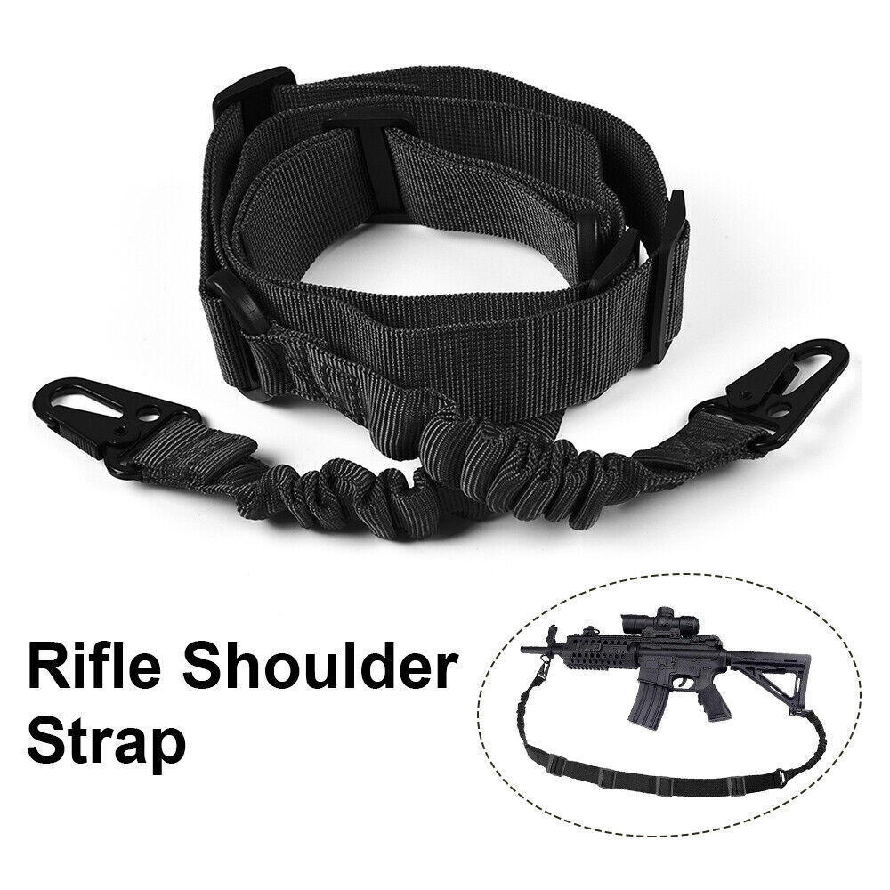 2 POINT TACTICAL RIFLE BUNGEE SLING IN BLACK & GREEN.