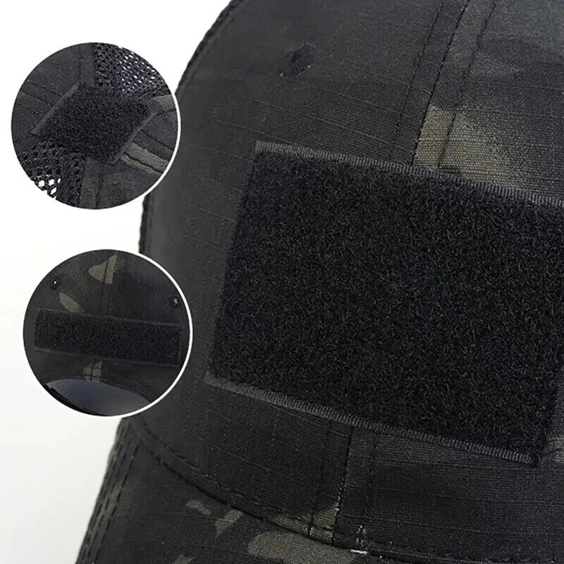 Chapeau militaire ventilé pour opérateur/entrepreneur. Ventilation latérale en maille.