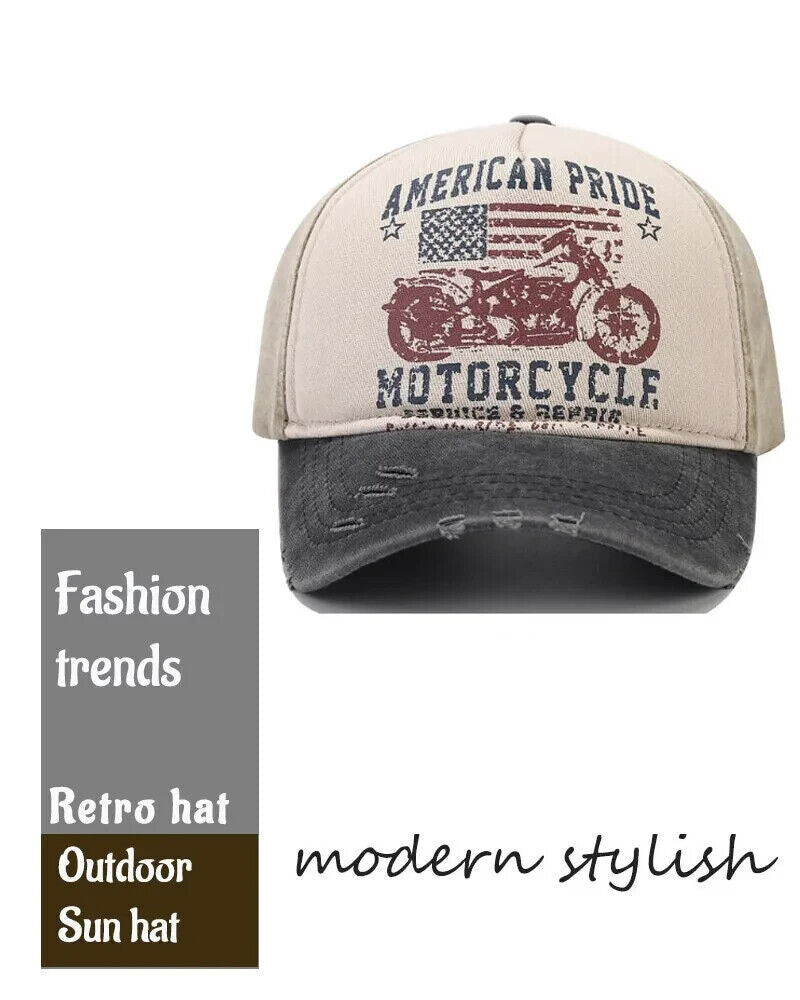 CHAPEAU DE MOTO AMERICAN PRIDE DE STYLE VINTAGE.