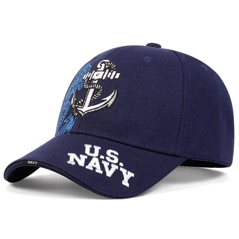 CHAPEAU D'ANCRE DE LA MARINE AMÉRICAINE. COULEURS BLEU OU NOIR.