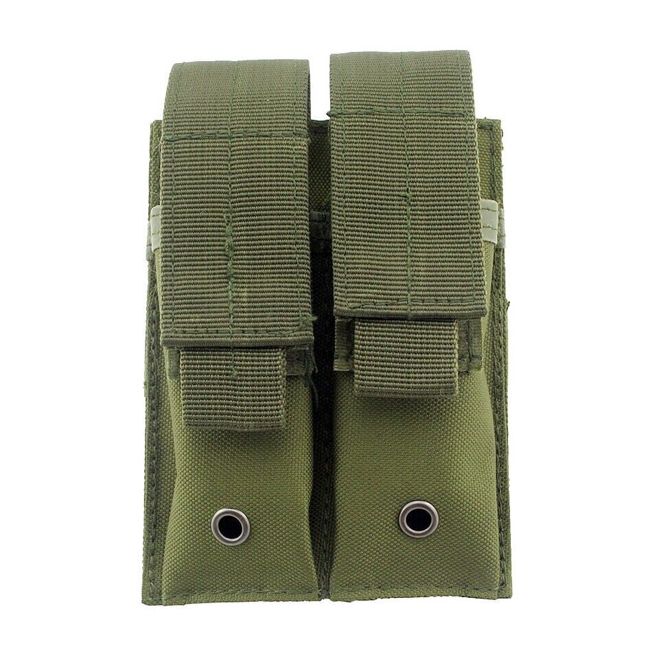 Double Pistol Magazine Molle Pouch Holder. 3 colors to choose from. 600D Nylon.