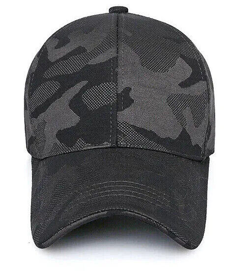 CASQUETTE DE BASEBALL CAMOUFLAGE GRIS OU NOIR.