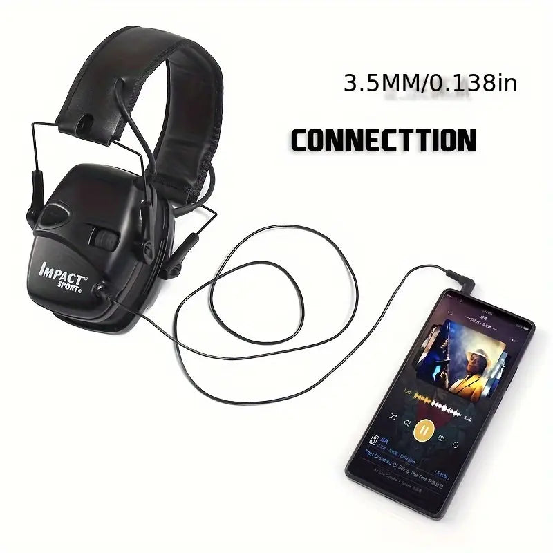 Shooting Earmuffs with Carrying Case & AUX Cable. 22db Electronic Volume control