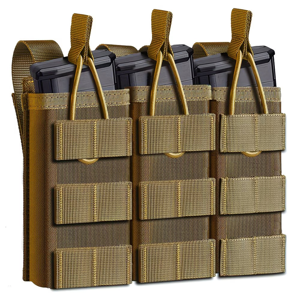 Loki-360 Tactical 3-Rifle Magazine MOLLE Tan Pouch