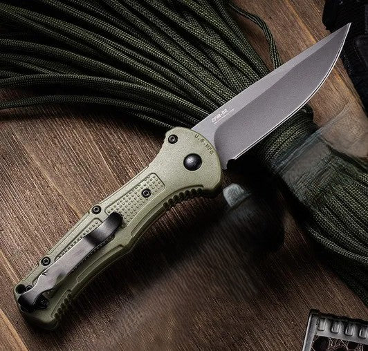 Spring Loaded Drop Point Pocket Knife