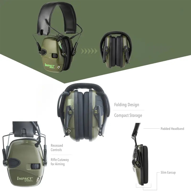 Electronic Shooters Tactical Ear Muffs. 22 DB, Slim, Anti-Noise Protection.